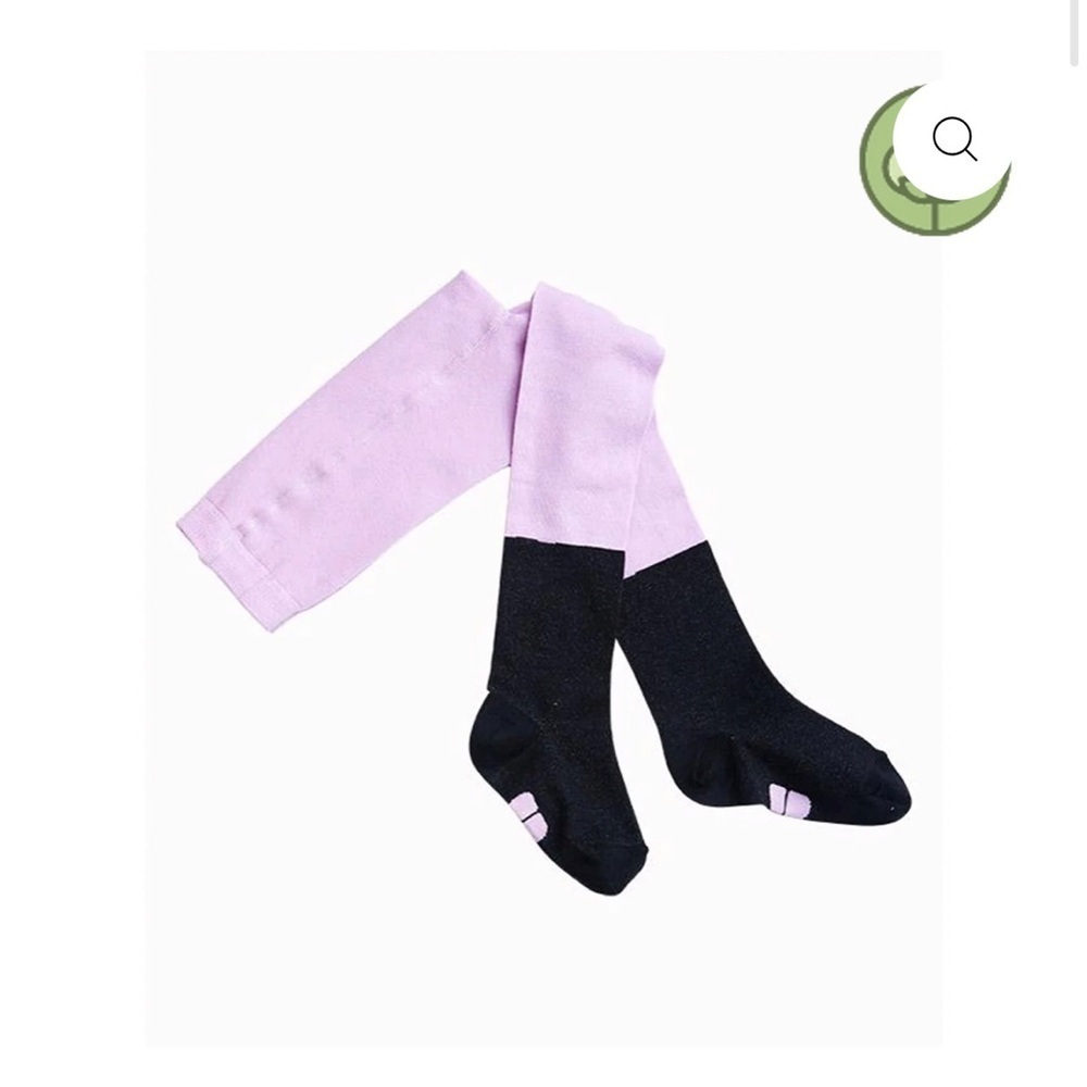 Charming Kids Tights - Lavender & Black boutique brand Papu Stories 3 to 4 years